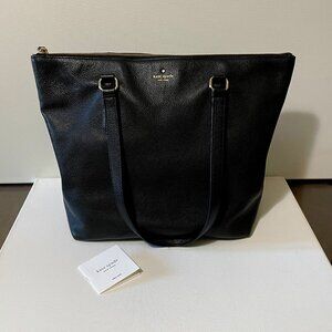 Kate Spade "Penny" Black Pebbled Leather Handbag/Tote